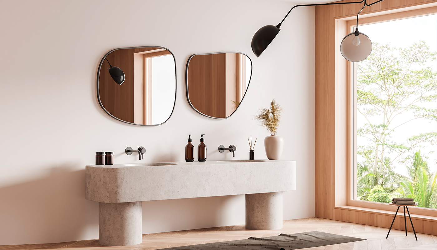 Espejos para el baño: estilo, funcionalidad y amplitud